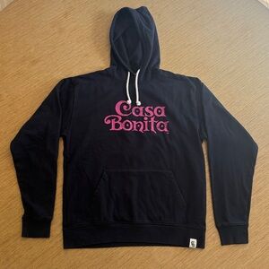 Casa Bonita Black Hoodie with Pink Logo